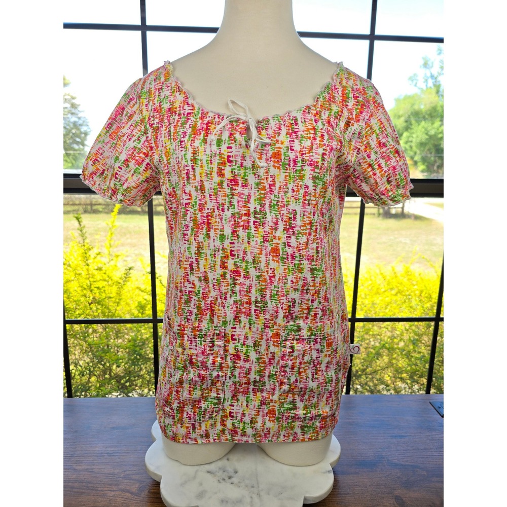 Peaches Uniforms Scrub Top Women's Size Small